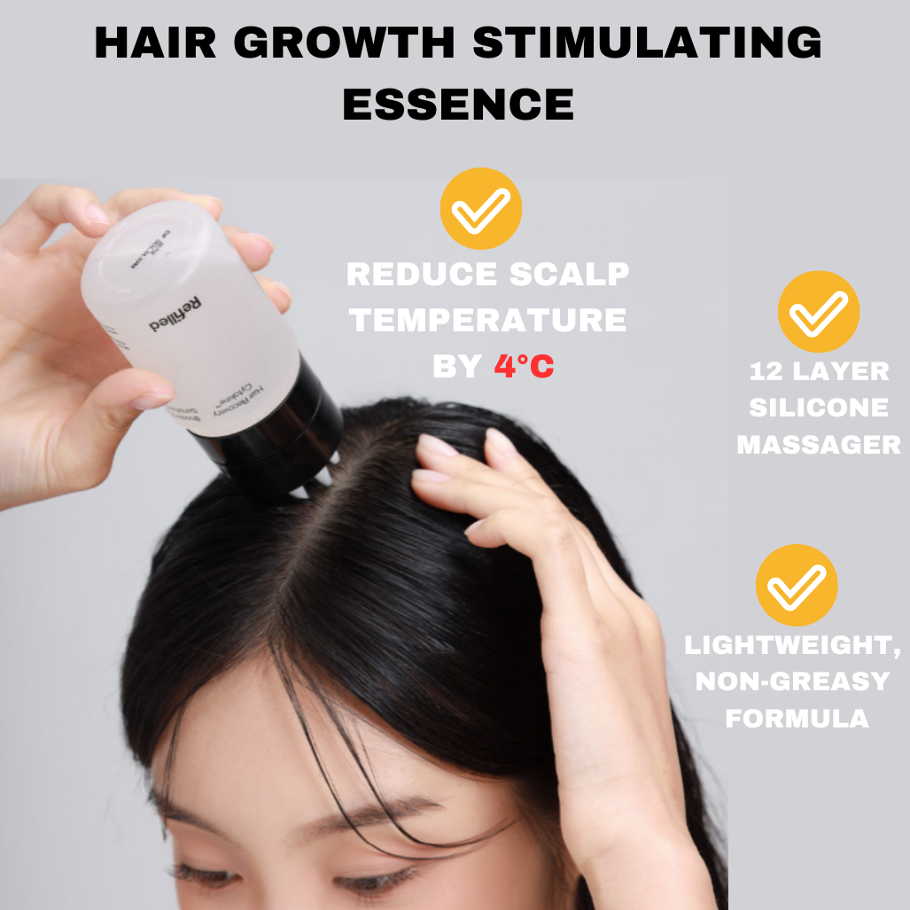 Refilled Hair Recovery Cytokine Tonic Booster | Advanced Hair Loss Solution with Cooling Scalp Treatment & Hair Growth Stimulating Essence | Non-Greasy, Fast Absorbing Formula with Biotin & Natural Actives | 100ml | Made in Korea