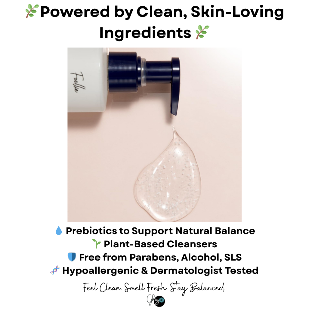 Foellie Capsule Feminine Wash 200ml – pH Balanced Prebiotic Gel Cleanser with Rich Foam Lather for Intimate Hygiene & Comfort | Plant-Based Formula Supports Healthy Microbiome | Free from Parabens, Sulfates & Alcohol | Fragrance-Free Original Scent