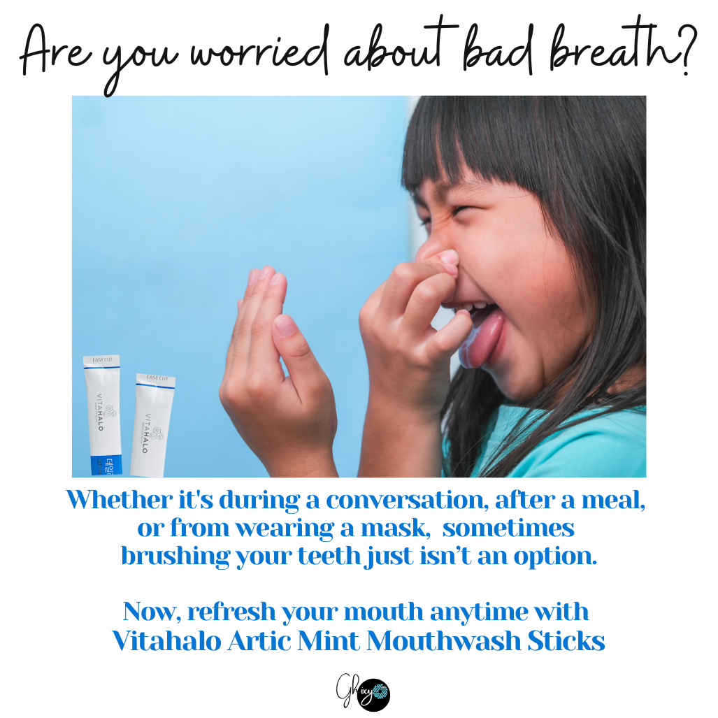 VITAHALO Icy Mint Mouthwash Stick – Fast Cooling Relief & Instant Freshness On the Go, Travel-Friendly Oral Care for Busy Lifestyles, Fights Plaque & Germs, Protects Against Cavities & Gingivitis, Compact Made in Korea, Refresh Anytime, Anywhere!