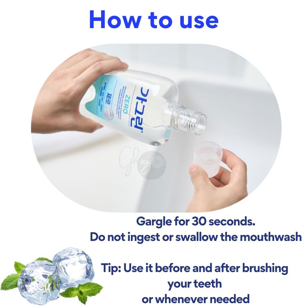 Korea's #1 Revitalizing Mint Mouthwash (750ml x 3) – GARGLIN: Instantly Banish Bad Breath & Eliminate Plaque for a Fresh Smile!
