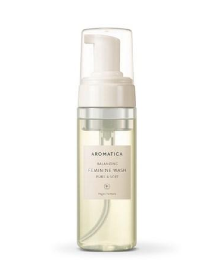 AROMATICA Pure & Soft Feminine Wash (170ml) – Korean Hypoallergenic Daily Cleanser for Intimate Care with Aloe & Dandelion, Non-Irritating Feminine Wash
