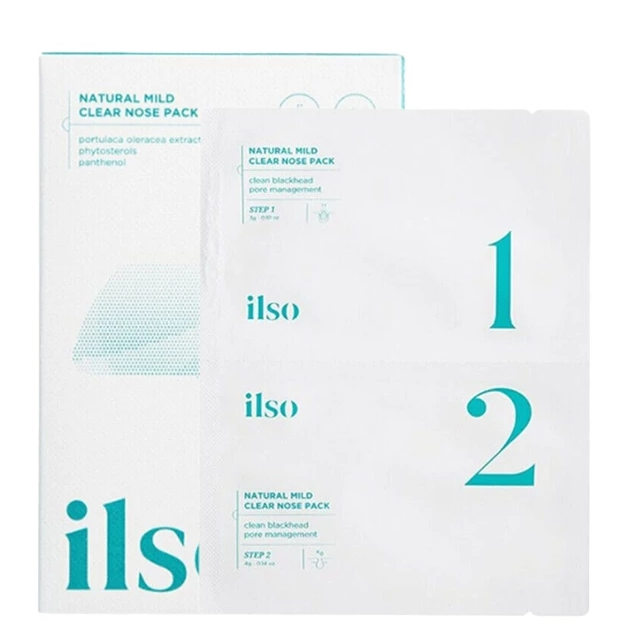 ilso Natural MILD Clear Nose Patch 5P – 2-Step Blackhead Removal & Pore Care System with Coconut Bio-Cellulose, D-Panthenol & Fruit Complex for Deep Cleansing, Hydration & Soothing Care | Safe for Sensitive Skin, Hypoallergenic & EWG Green Grade