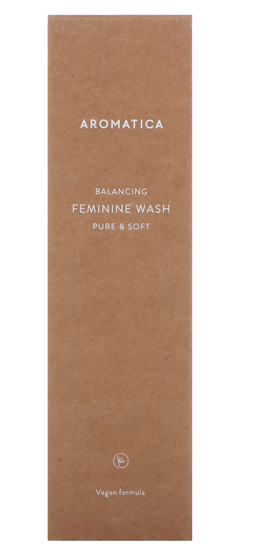 AROMATICA Pure & Soft Feminine Wash (170ml) – Korean Hypoallergenic Daily Cleanser for Intimate Care with Aloe & Dandelion, Non-Irritating Feminine Wash