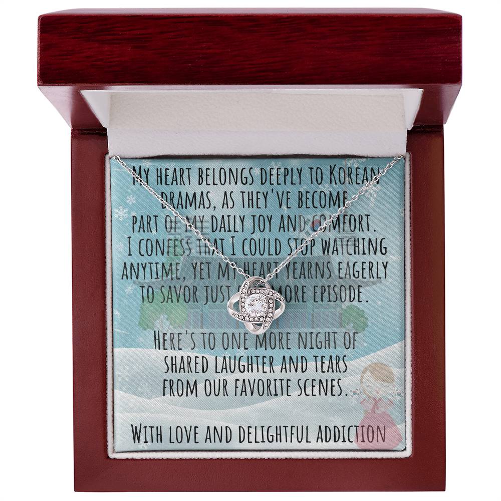 Korean Personalized Wife Necklace from Husband – Custom Korean Drama Christmas Jewelry for K-Drama Lovers, Unique Gift for Korean Enthusiasts, Heartfelt Mum Necklace from Daughter, Funny Custom Necklace for Friend