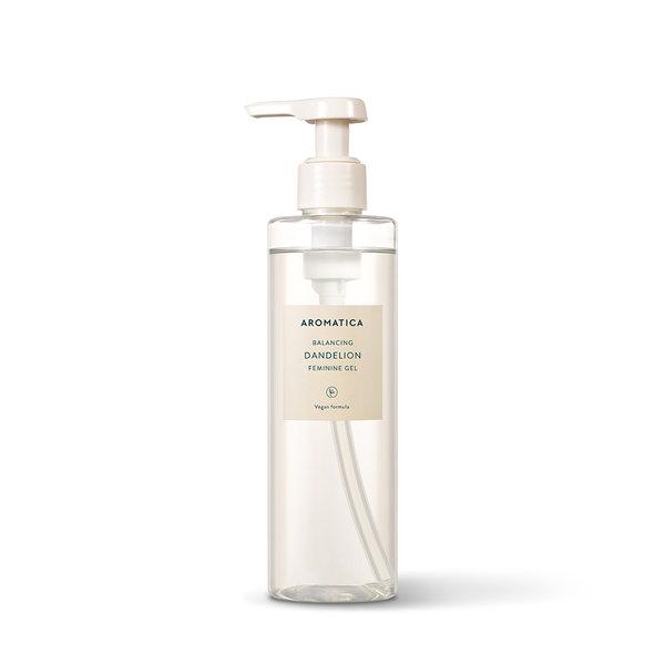 AROMATICA Dandelion Feminine Gel 250ml – Gentle, Non-Irritating Daily Cleanser for Intimate Area Health with Probiotics & Prebiotics, Dandelion Extract for Soothing, pH-Balancing Care, Prevents Irritation & Odor, Natural Formula for Comfort & Freshness