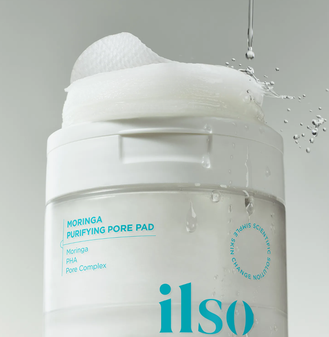 ilso Moringa Purifying Pore Pad 60P 160ml – Pore Detox, Deep Hydration & Gentle Exfoliation with Moringa Seed Extract, 7-Herbal Complex, PHA & LHA | Cooling, Soothing & Sebum Control for Clear, Refined Pores | Eco-Friendly, Vegan & Biodegradable