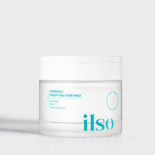 ilso Moringa Purifying Pore Pad 60P 160ml – Pore Detox, Deep Hydration & Gentle Exfoliation with Moringa Seed Extract, 7-Herbal Complex, PHA & LHA | Cooling, Soothing & Sebum Control for Clear, Refined Pores | Eco-Friendly, Vegan & Biodegradable
