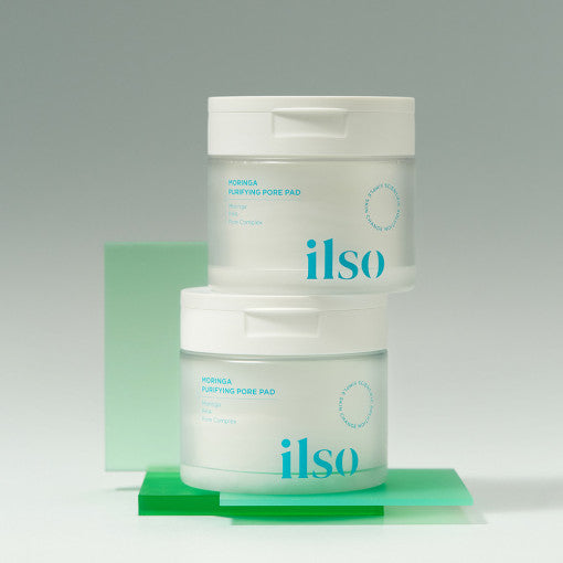 ilso Moringa Purifying Pore Pad 60P 160ml – Pore Detox, Deep Hydration & Gentle Exfoliation with Moringa Seed Extract, 7-Herbal Complex, PHA & LHA | Cooling, Soothing & Sebum Control for Clear, Refined Pores | Eco-Friendly, Vegan & Biodegradable